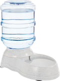 Gravity Pet Water Dispenser for Cat and Dog, Easy to Clean, 1 Gallon Capacity, Small, Gray
