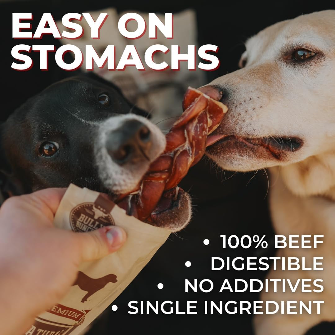 Premium (6" Standard - 5 Pack) Odour-Free, Consistently Sized Bully Sticks for Small & Medium Dogs & Puppies, Long-Lasting Oral Care Chews, All-Natural Single-Ingredient Beef, No Rawhide