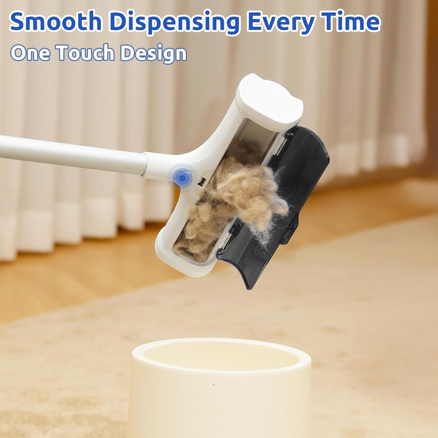 A3 Pro Carpet Roller for Pet Hair, Carpet Pet Hair Removal Tool, Reusable Large Lint Rollers, 5 Feet Long Handle No Bending No Kneeling, Cat Dog Hair Remover for Carpet, Rugs, Mats, Black
