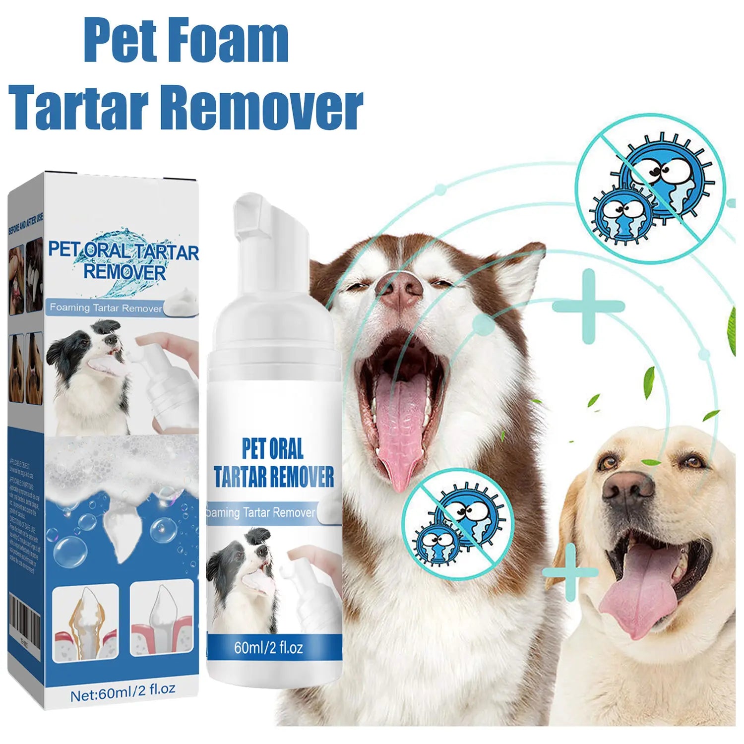 Truerelief PET Dog Oral Care Spray, Vet-Recommended Breath Freshener & Plaque Softener, No-Brushing Solution for Tartar Reduction, Gum Redness & Infection Relief, Cleaner Teeth, Plaque Softer