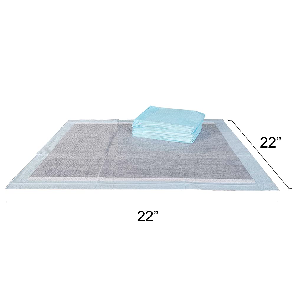 BV Charcoal Puppy Pads Leak-Proof 22"x 22" [100CT] | Pee Pads for Dogs Quick Absorb - Dog Pads 100 Pack- Potty Pads for Dogs- Puppy Pee Pads, Pet Training Pads Dog PIPI Pad Pour Chien