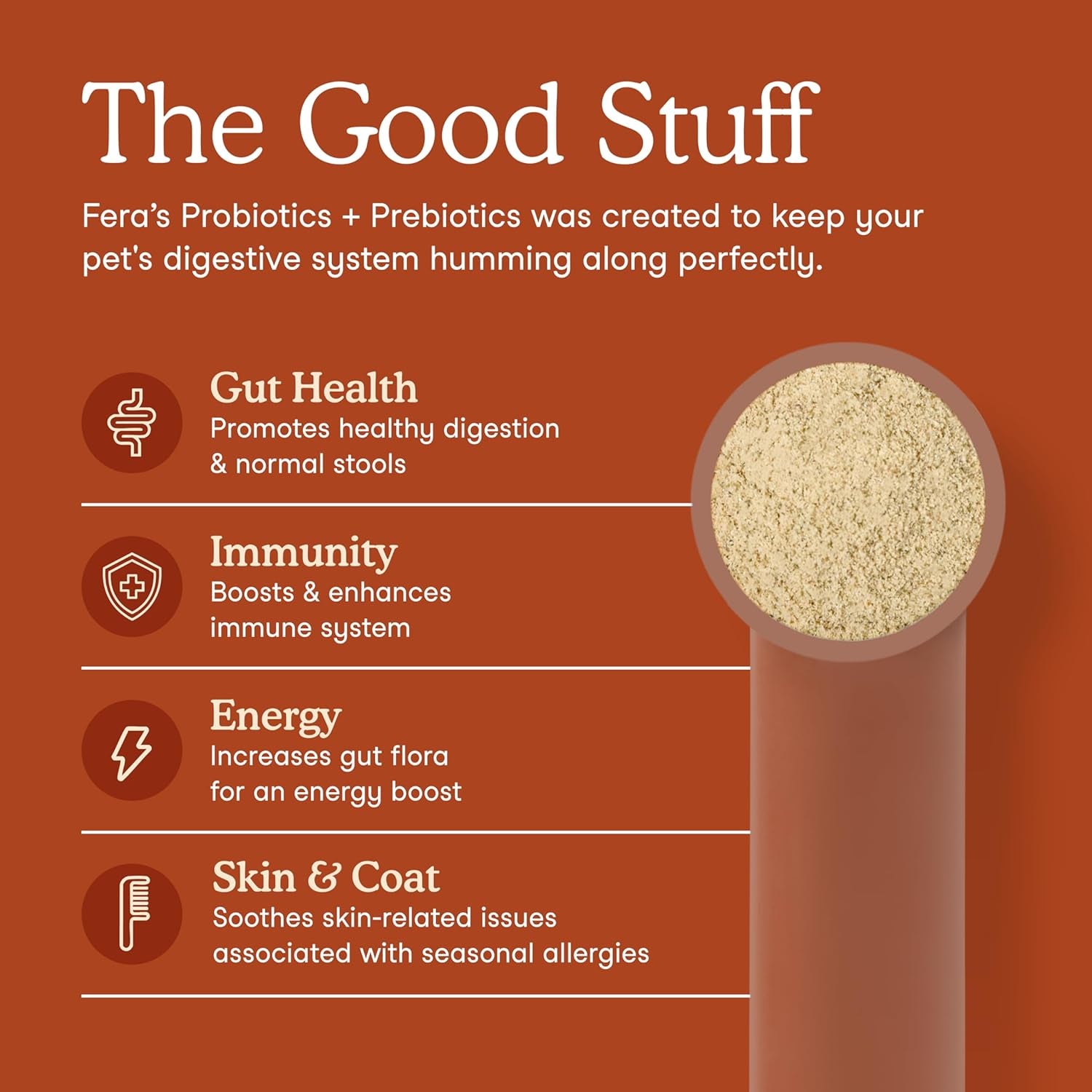 Probiotics for Dogs & Cats with Prebiotics - USDA Organic - Gut Health Powder Supplement with 12 Strains and 5 Billion Cfus - Supports Immunity, Energy and Skin & Coat - 60 Scoops