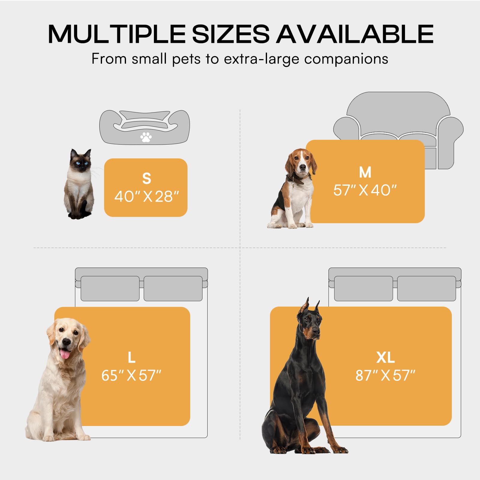 Luciphia Waterproof Bed Blanket Washable,Soft Sherpa Fleece Puppy Reversible Throw Blankets for Small Dog Cat,Furniture Cover Protector Couch Bed from Liquid Pee and Pet Fur, Grey, 40" x 28"