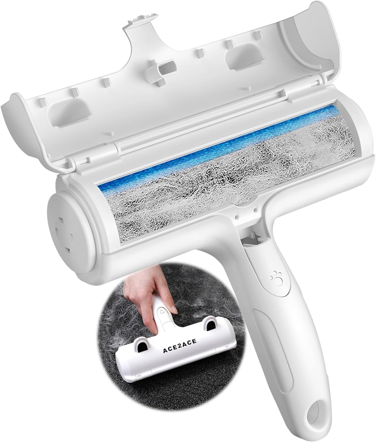 Pet Hair Remover Roller, ACE2ACE Reusable Animal Hair Removal Brush for Dogs and Cats, Self Clean Pet Fur from Carpet, Furniture, Rugs, Laundry, Clothes and Bedding, Sofa