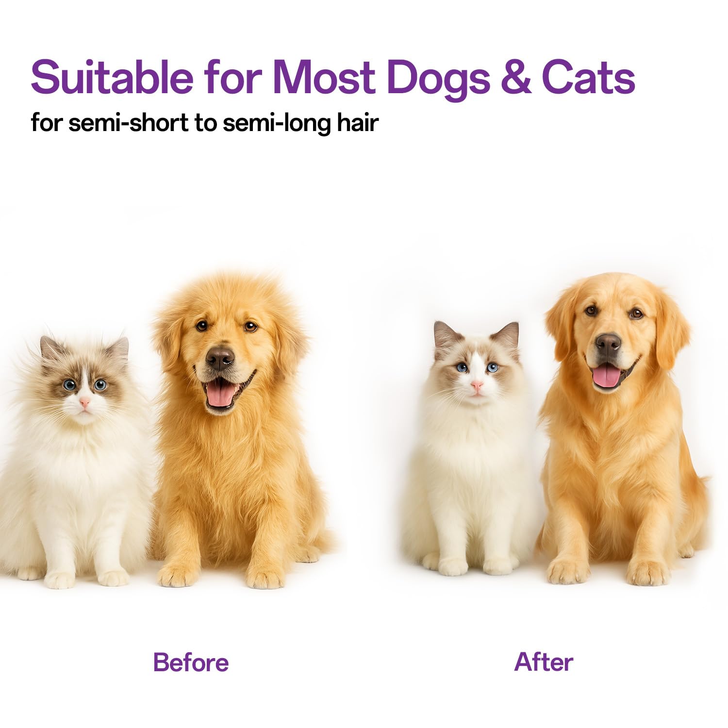 ACE2ACE Dog Brush, Cat Brush for Shedding Long and Short Haired, Self-Cleaning Dog Slicker Brush, Removes Loose Fur for Puppy, Cockapoo, Labrador, Golden Retriever, Pomeranian, Poodle, Rabbits, Blue