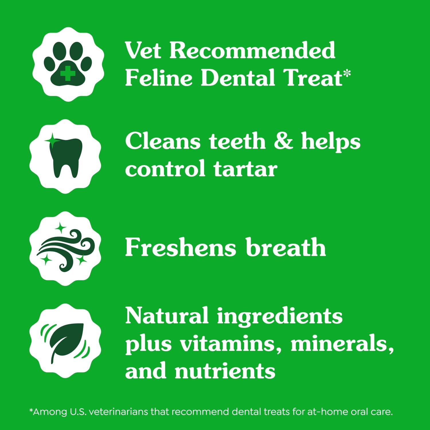 GREENIES Feline Cat Treats Natural Dental Care, Oven Roasted Chicken Flavour, 9.75oz. Tub