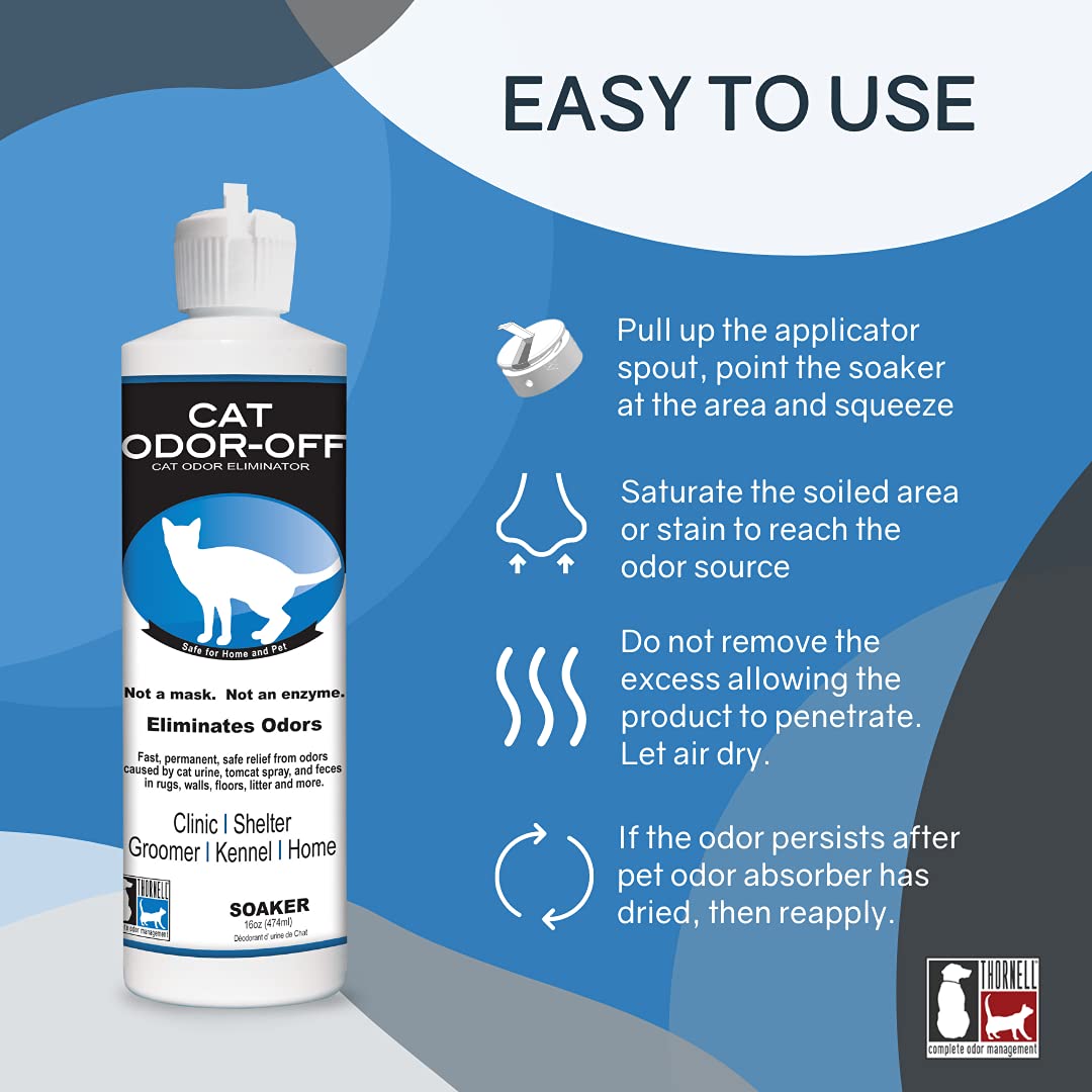 Odorcide Cat Odor-Off: Cat Spray Pet Odor Eliminator for Home - Pet Urine Odor Eliminator Spray, 22oz
