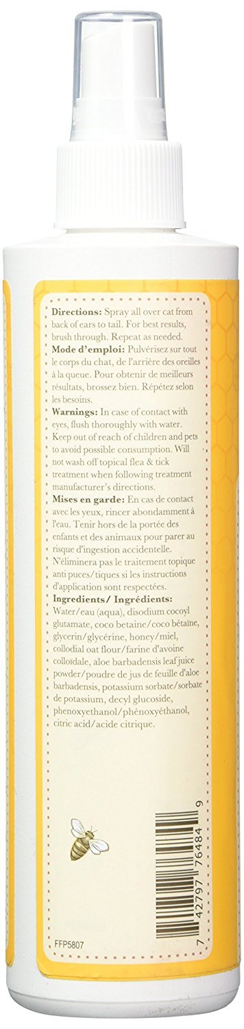 Burt's Bees for Cats Hypoallergenic Cat Shampoo with Shea Butter & Honey | Best Shampoo for Cats with Dry or Sensitive Skin | Cruelty Free, Sulfate & Paraben Free, pH Balanced for Cats - 10 Fl Oz