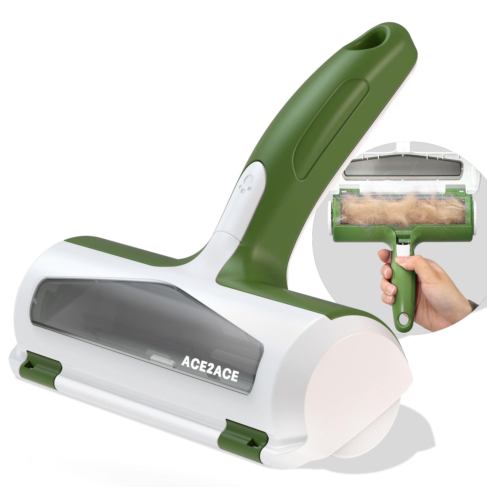 Pet Hair Remover Roller, ACE2ACE Reusable Animal Hair Removal Brush for Dogs and Cats, Self Clean Pet Fur from Carpet, Furniture, Rugs, Laundry, Clothes and Bedding, Sofa