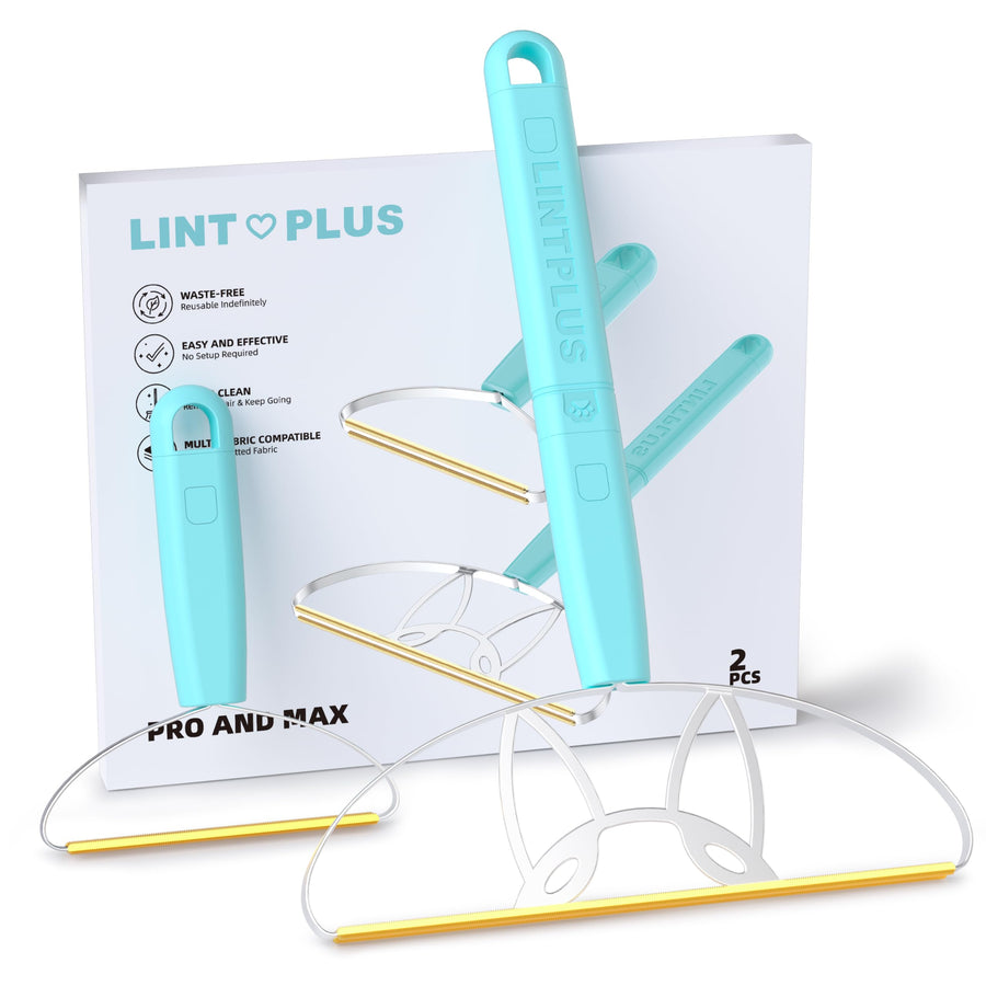 LINTPLUS Deep Cleaner Pro Pet Hair Remover - Special Cat & Dog Hair Remover for Multi Fabric, Edge, Carpet, Rake, Scraper - Easy to Use, Every Hair!