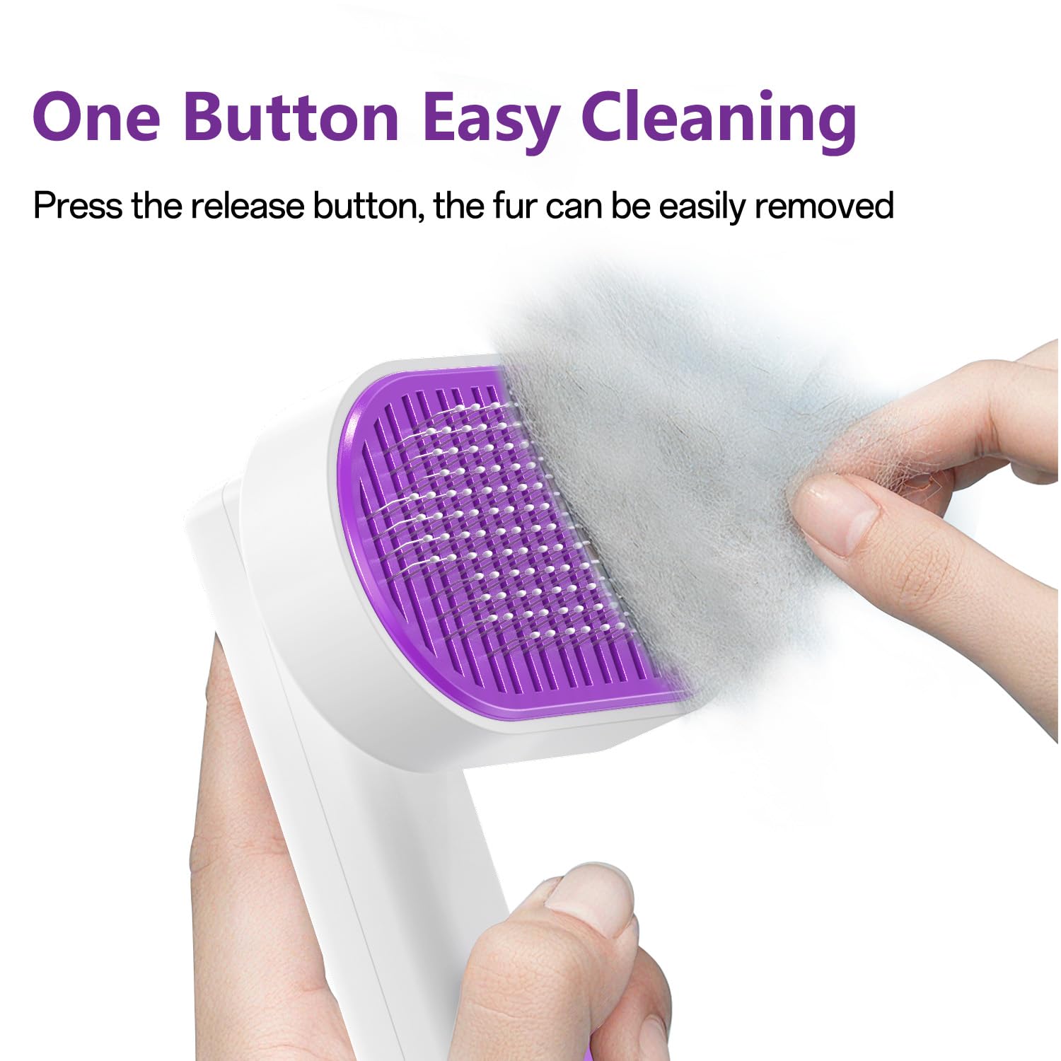 ACE2ACE Dog Brush, Cat Brush for Shedding Long and Short Haired, Self-Cleaning Dog Slicker Brush, Removes Loose Fur for Puppy, Cockapoo, Labrador, Golden Retriever, Pomeranian, Poodle, Rabbits, Blue