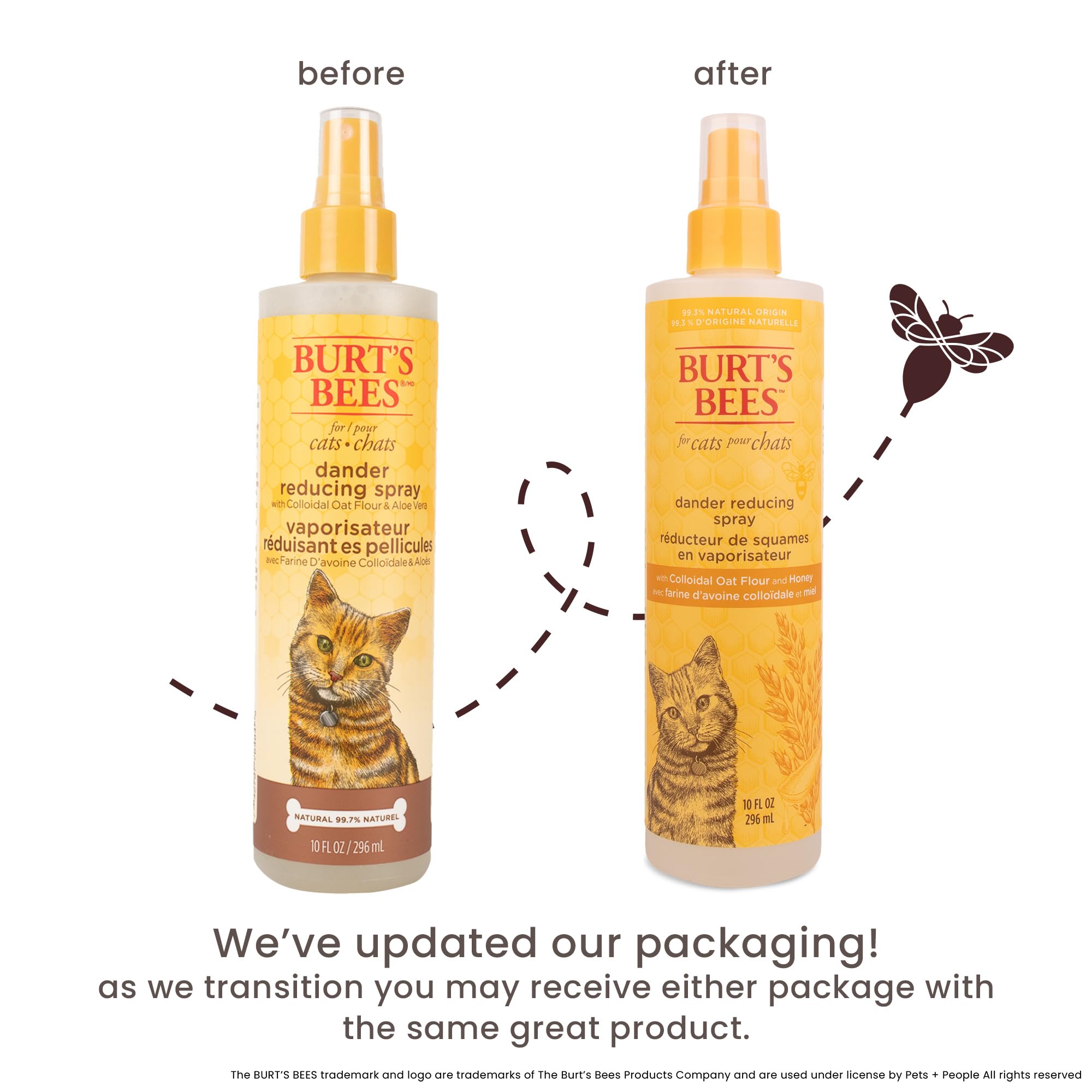Burt's Bees for Cats Hypoallergenic Cat Shampoo with Shea Butter & Honey | Best Shampoo for Cats with Dry or Sensitive Skin | Cruelty Free, Sulfate & Paraben Free, pH Balanced for Cats - 10 Fl Oz