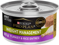 Purina Pro Plan Wet Cat Food, Focus, Adult Weight Management Turkey and Rice Entre, 3-Ounce Can, Pack of 24