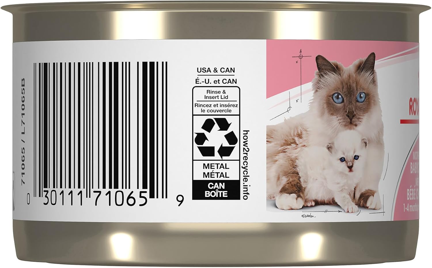 Royal Canin Feline Health Nutrition Mother & Babycat Ultra Soft Mousse in Sauce Canned Cat Food, 5.1 oz can (24-Count)