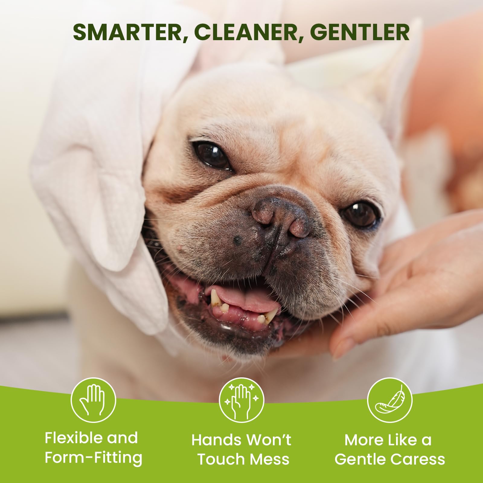 36PCS Hypoallergenic Pet Glove Wipes for Dogs & Cats - Quick Clean & Deodorizing Between Baths & Travel | Dog Washing Wipes for Fur, Butt, Paws, Eyes & Ears |Cat Cleaning Gloves for Grooming & Bathing
