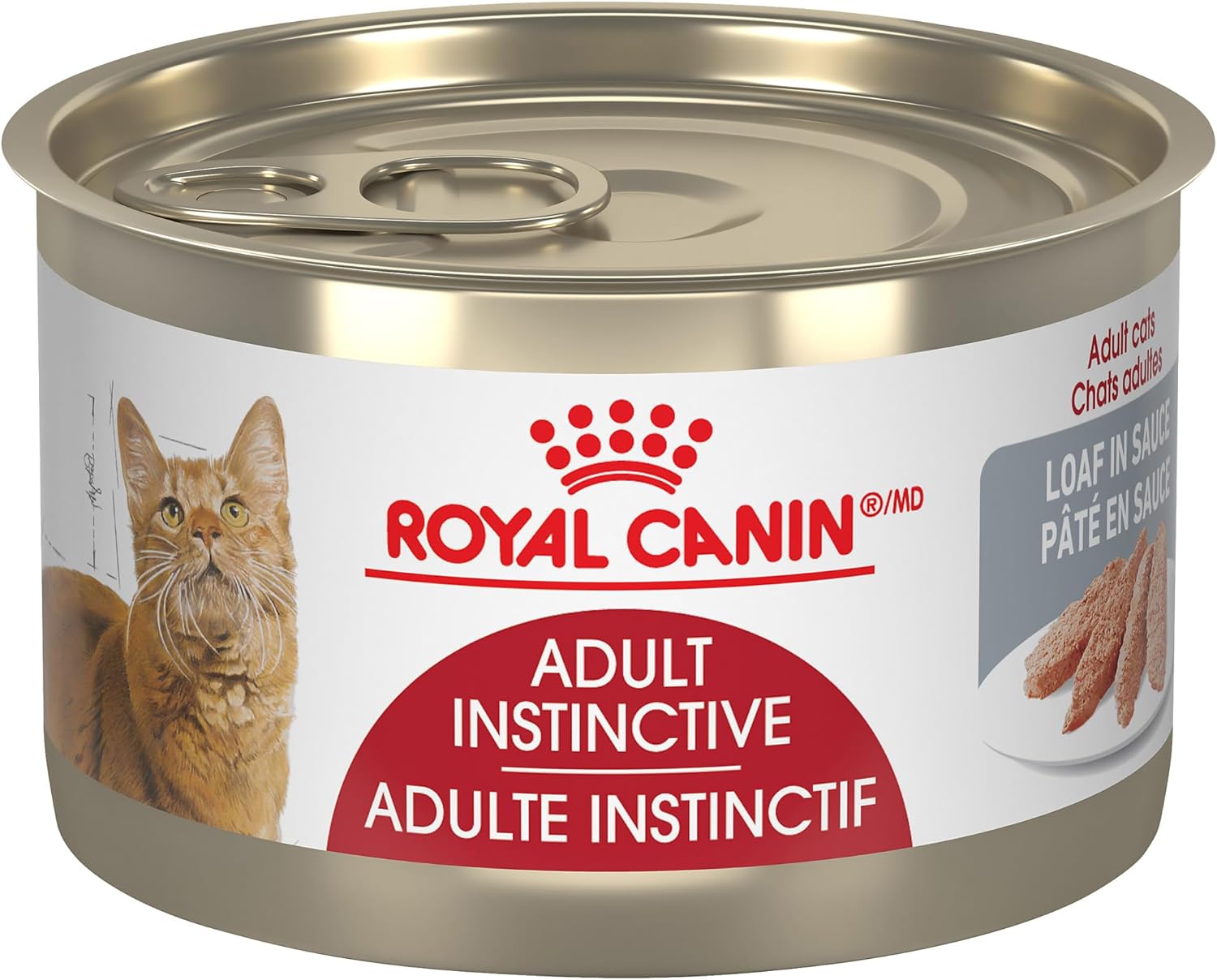 Royal Canin Feline Health Nutrition Adult Instinctive Loaf in Sauce Canned Cat Food, 5.1 oz can (24-Count)