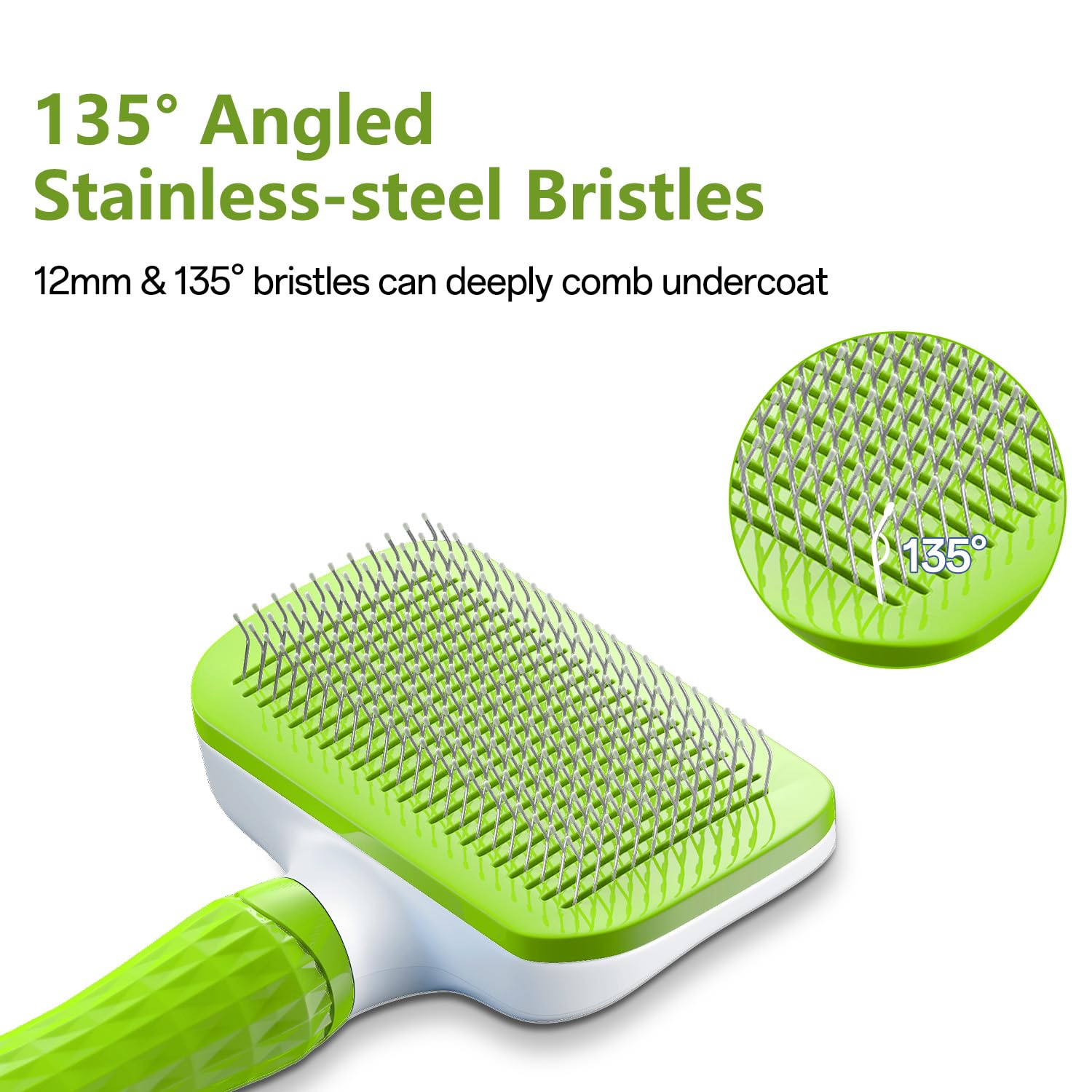 ACE2ACE Dog Brush, Cat Brush for Shedding Long and Short Haired, Self-Cleaning Dog Slicker Brush, Removes Loose Fur for Puppy, Cockapoo, Labrador, Golden Retriever, Pomeranian, Poodle, Rabbits, Blue