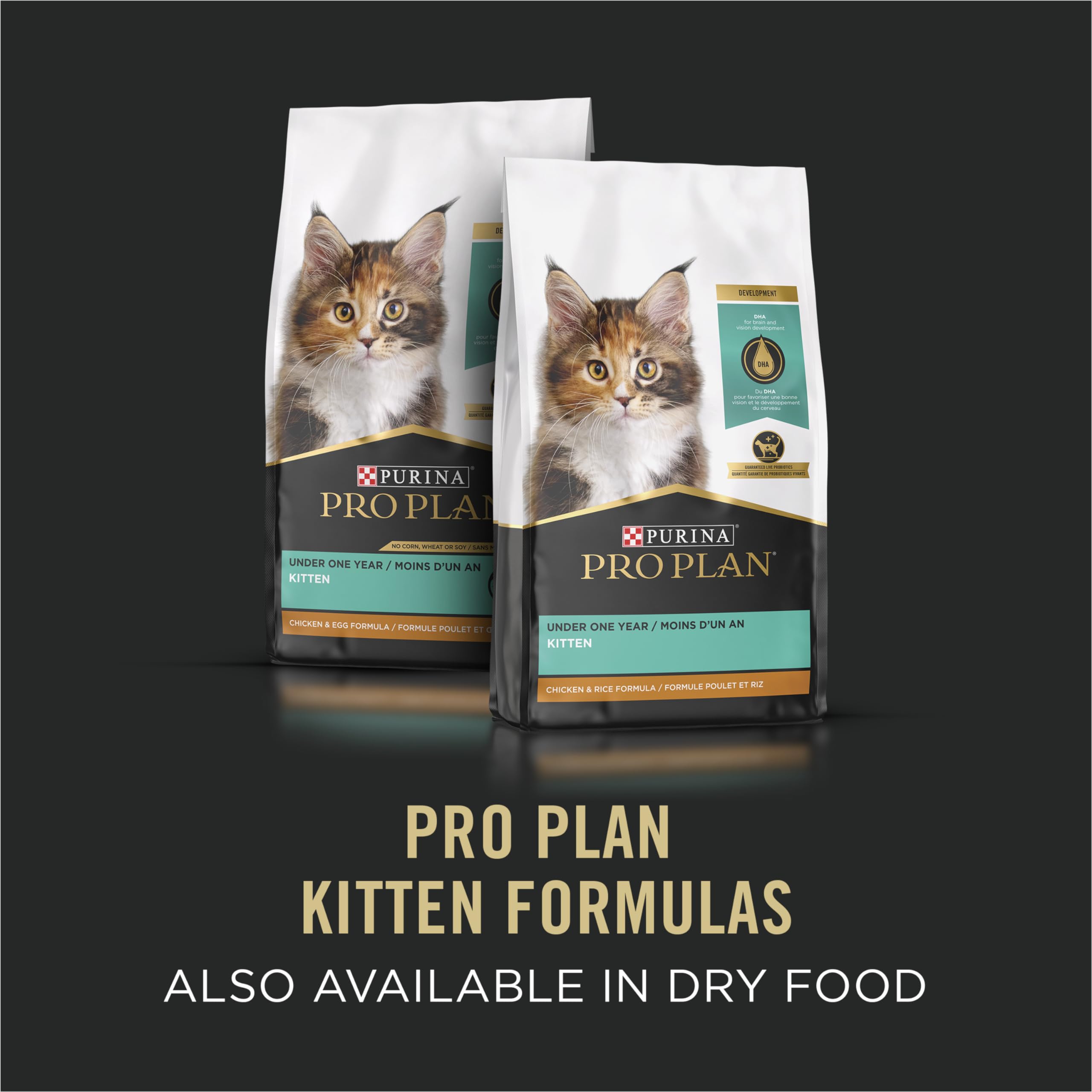 Purina Pro Plan Wet Cat Food, Focus, Kitten Chicken and Liver Entrée, 3-Ounce Can, Pack of 24