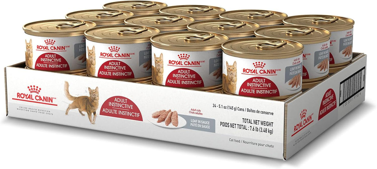 Royal Canin Feline Health Nutrition Adult Instinctive Loaf in Sauce Canned Cat Food, 5.1 oz can (24-Count)