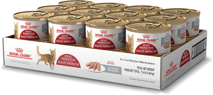 Royal Canin Feline Health Nutrition Adult Instinctive Loaf in Sauce Canned Cat Food, 5.1 oz can (24-Count)