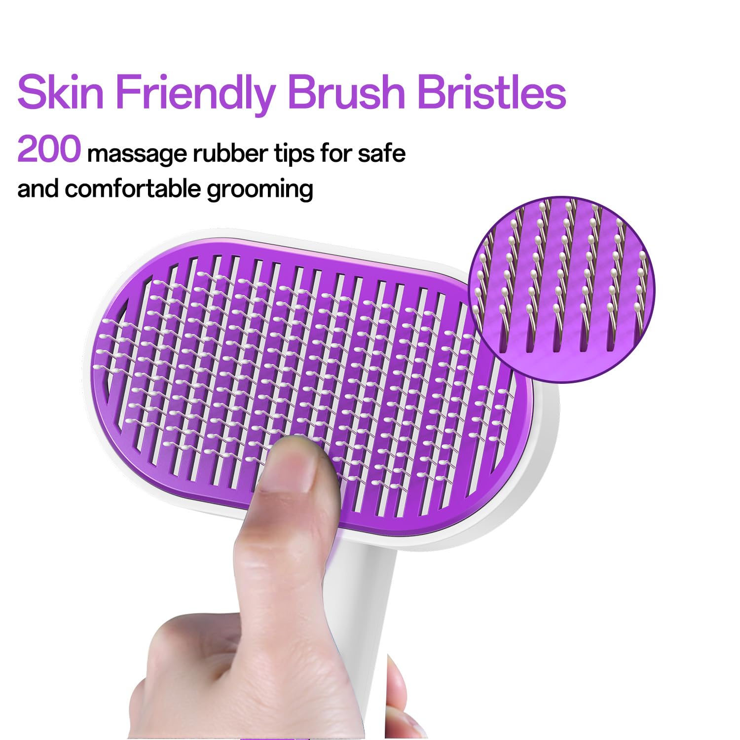 ACE2ACE Dog Brush, Cat Brush for Shedding Long and Short Haired, Self-Cleaning Dog Slicker Brush, Removes Loose Fur for Puppy, Cockapoo, Labrador, Golden Retriever, Pomeranian, Poodle, Rabbits, Blue