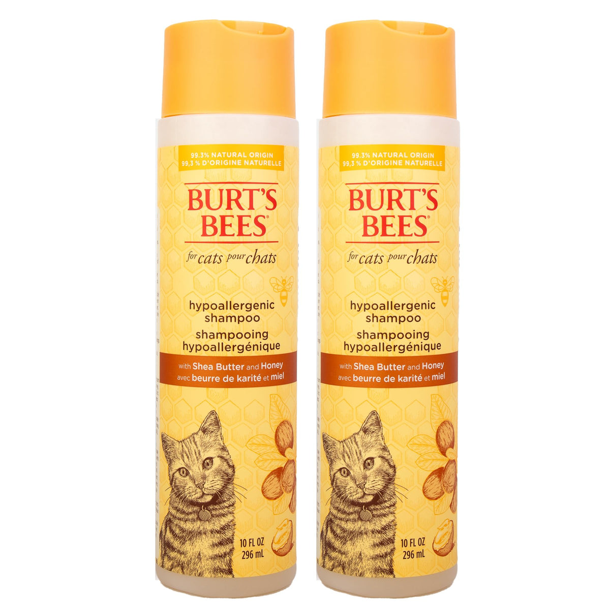 Burt's Bees for Cats Hypoallergenic Cat Shampoo with Shea Butter & Honey | Best Shampoo for Cats with Dry or Sensitive Skin | Cruelty Free, Sulfate & Paraben Free, pH Balanced for Cats - 10 Fl Oz