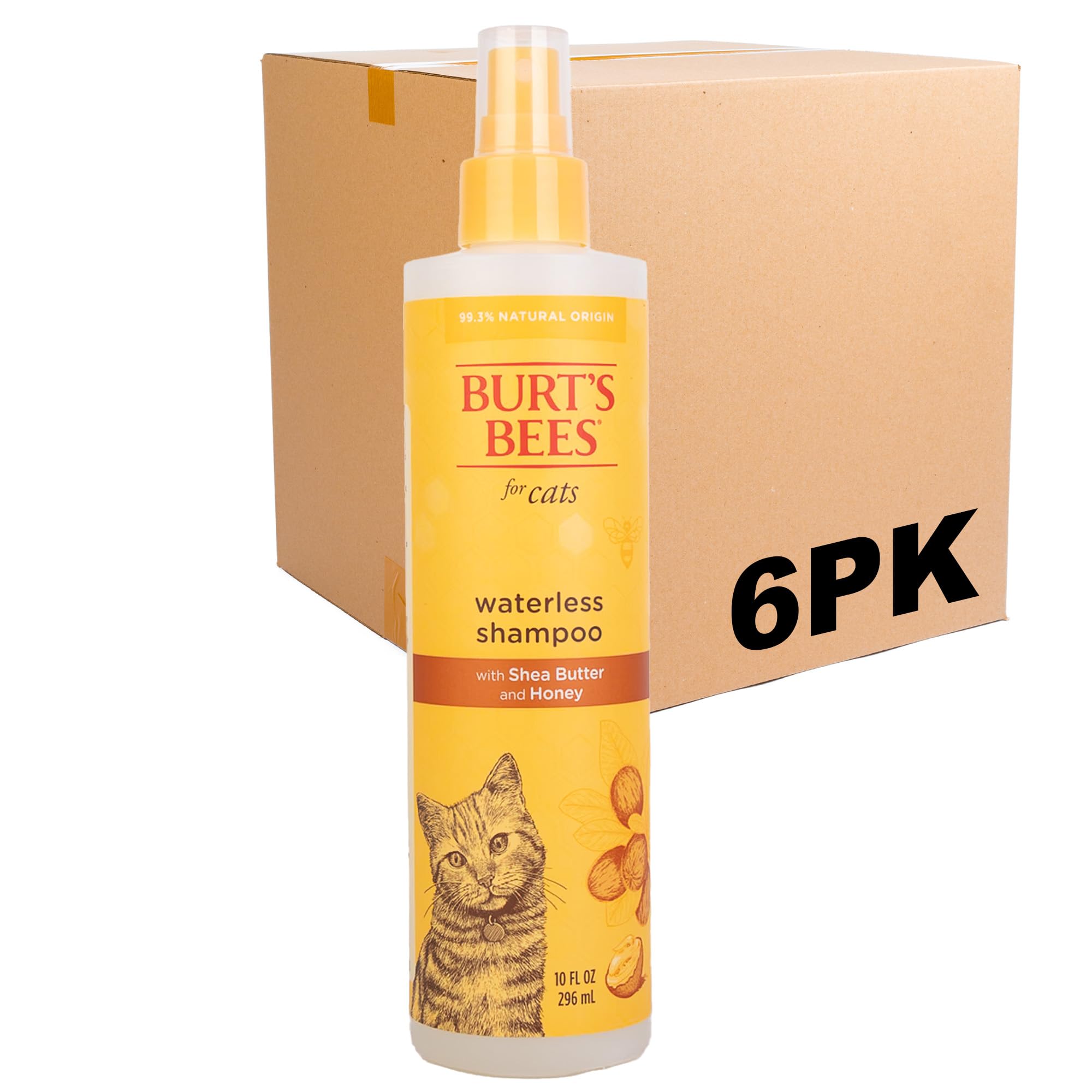 Burt's Bees for Cats Hypoallergenic Cat Shampoo with Shea Butter & Honey | Best Shampoo for Cats with Dry or Sensitive Skin | Cruelty Free, Sulfate & Paraben Free, pH Balanced for Cats - 10 Fl Oz