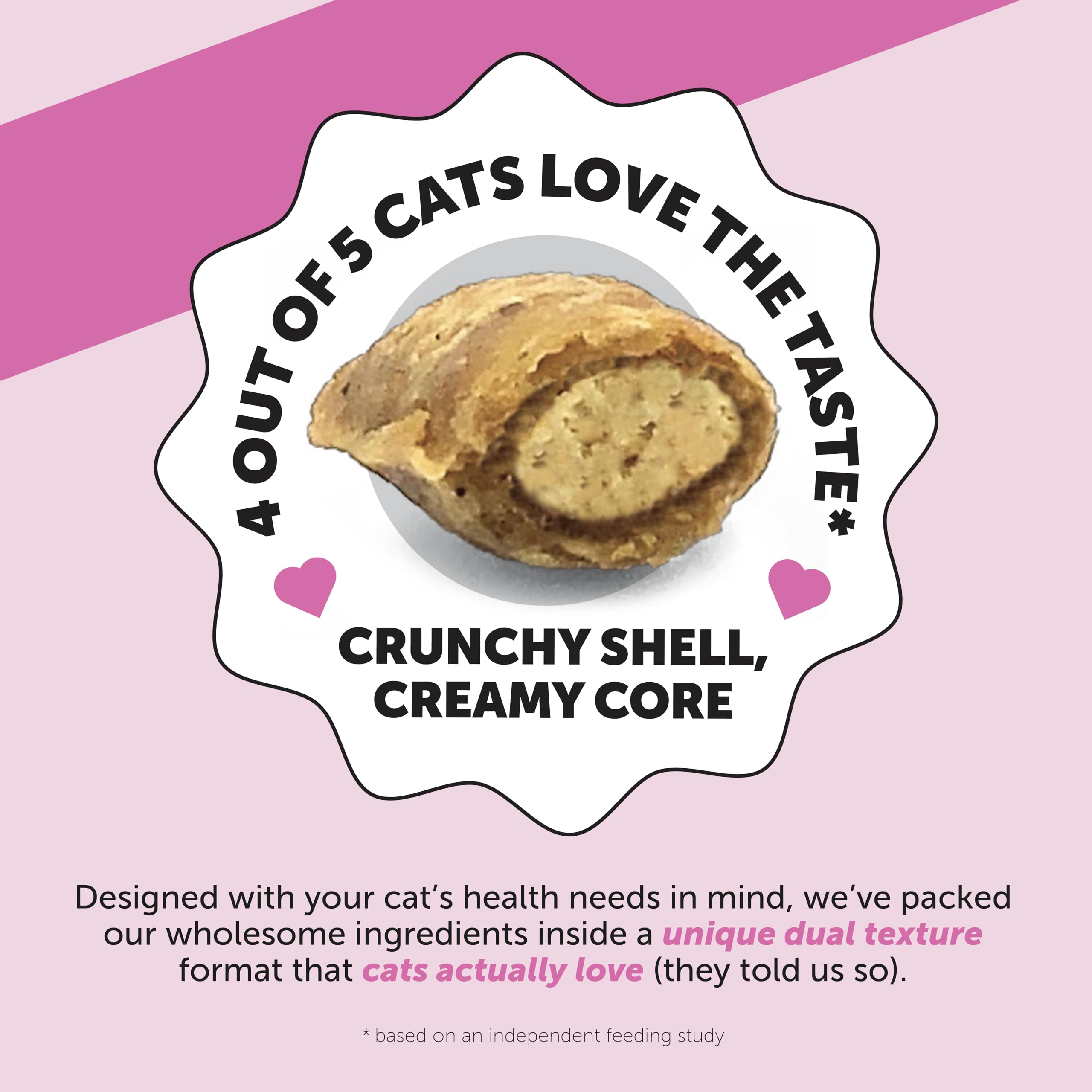 Cat Multivitamin Crunchy & Creamy Chews - Cat Treats for Health + Immune, Joints, Skin & Coat, & Digestion Support - Vitamins with Omega 3s, Lysine & Probiotics (30 Day Supply)