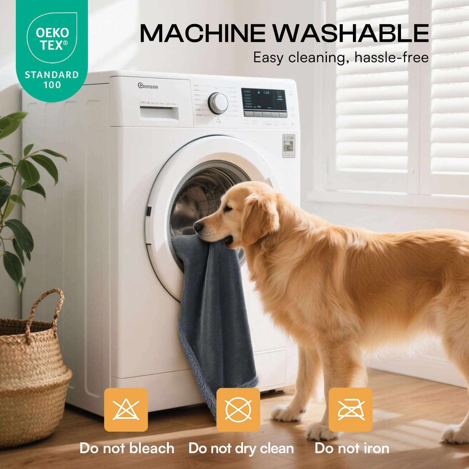 Luciphia Waterproof Bed Blanket Washable,Soft Sherpa Fleece Puppy Reversible Throw Blankets for Small Dog Cat,Furniture Cover Protector Couch Bed from Liquid Pee and Pet Fur, Grey, 40" x 28"