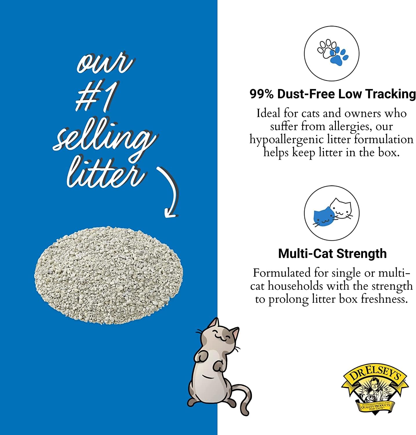 Dr. Elsey's Precious Cat Ultra Cat Litter, 18 lb, Multi-Colored