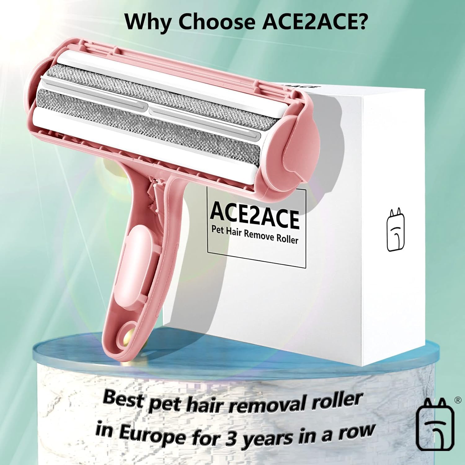 Pet Hair Remover Roller, ACE2ACE Reusable Animal Hair Removal Brush for Dogs and Cats, Self Clean Pet Fur from Carpet, Furniture, Rugs, Laundry, Clothes and Bedding, Sofa