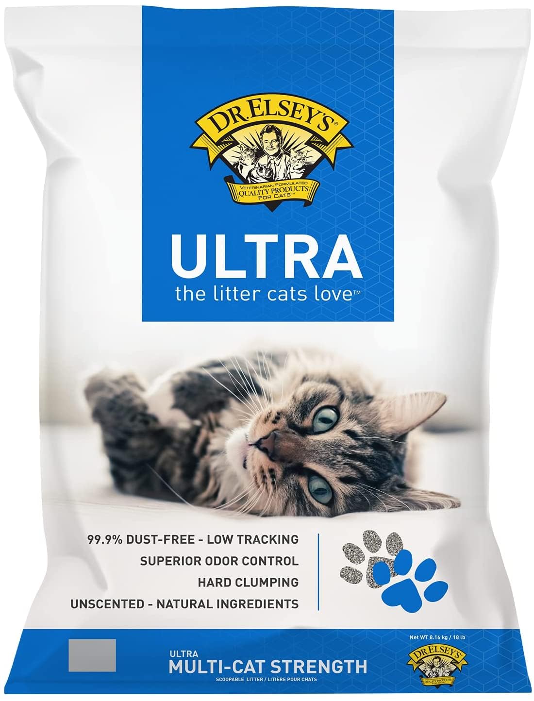 Dr. Elsey's Precious Cat Ultra Cat Litter, 18 lb, Multi-Colored