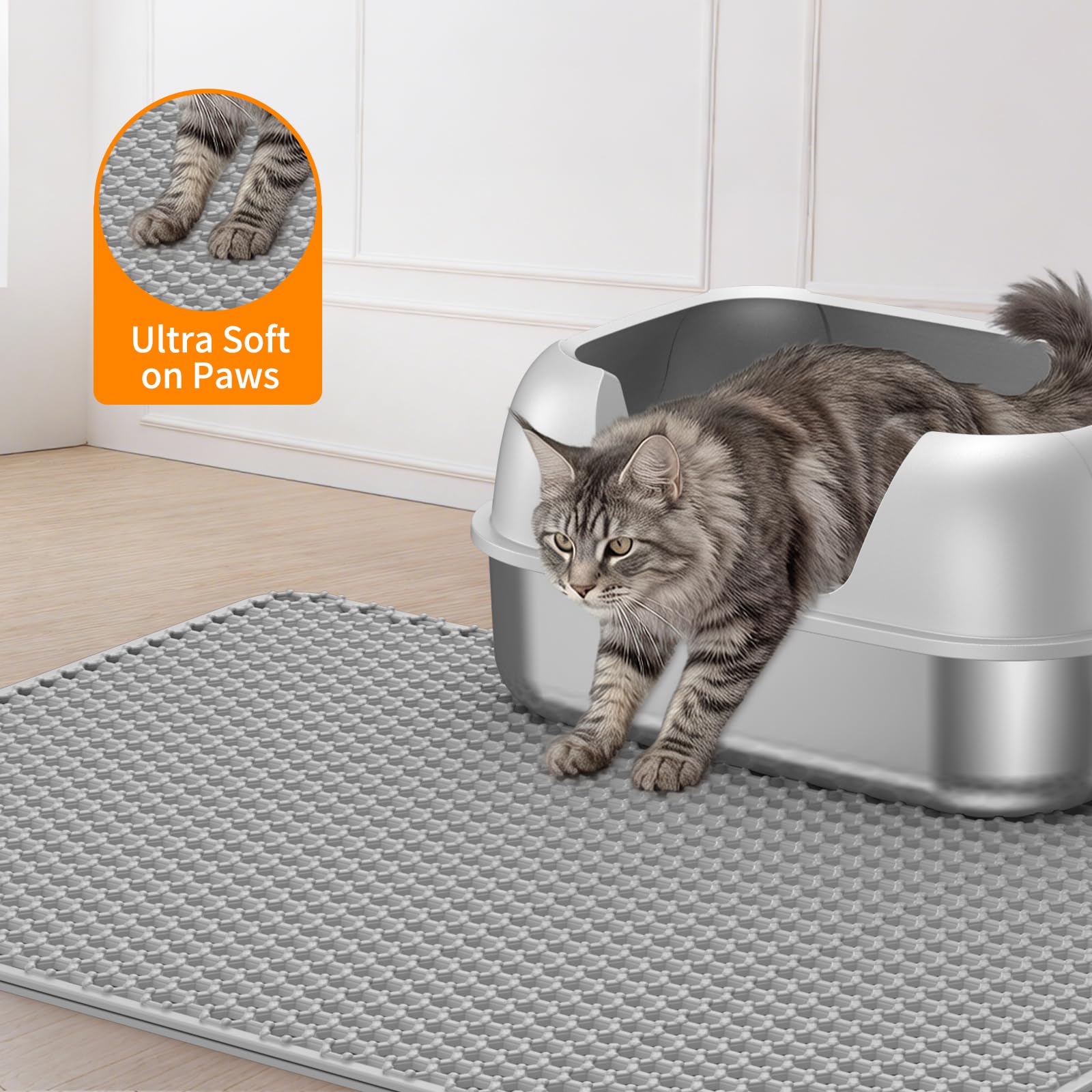 Automatic Cat Litter Box, Self Cleaning Litter Box for Multiple Cats, 90L Automatic Litter Box with APP Control, Multiple Safety Sensor, Smart Health Monitor,1 Trash Bags