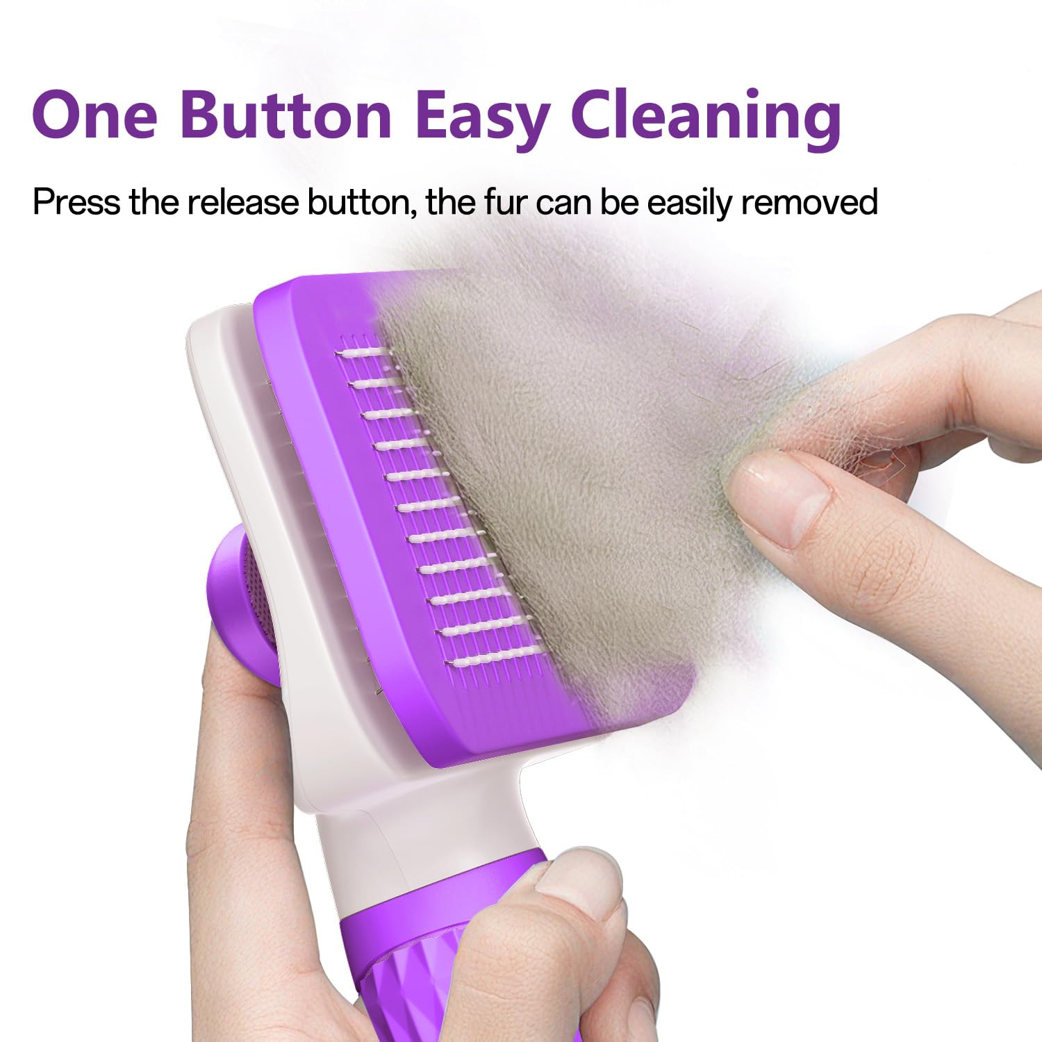 ACE2ACE Dog Brush, Cat Brush for Shedding Long and Short Haired, Self-Cleaning Dog Slicker Brush, Removes Loose Fur for Puppy, Cockapoo, Labrador, Golden Retriever, Pomeranian, Poodle, Rabbits, Blue