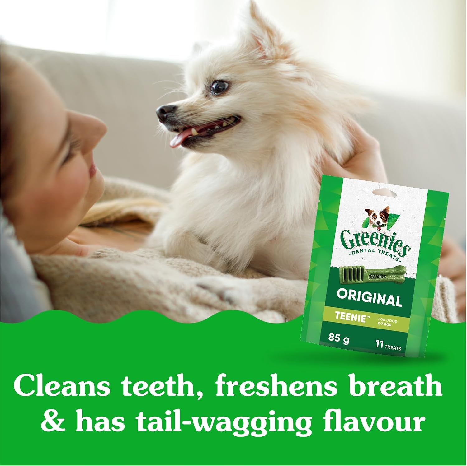 GREENIES Dog Treats Original Teenie Natural Dental Care, (130 Treats) 36oz. Pack