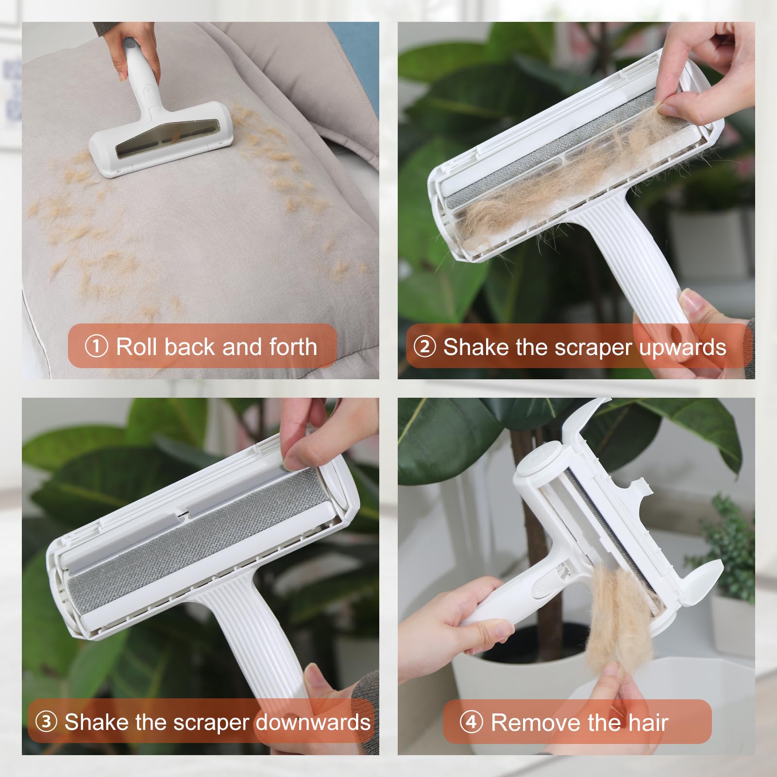 Pet Hair Remover Roller, ACE2ACE Reusable Animal Hair Removal Brush for Dogs and Cats, Self Clean Pet Fur from Carpet, Furniture, Rugs, Laundry, Clothes and Bedding, Sofa
