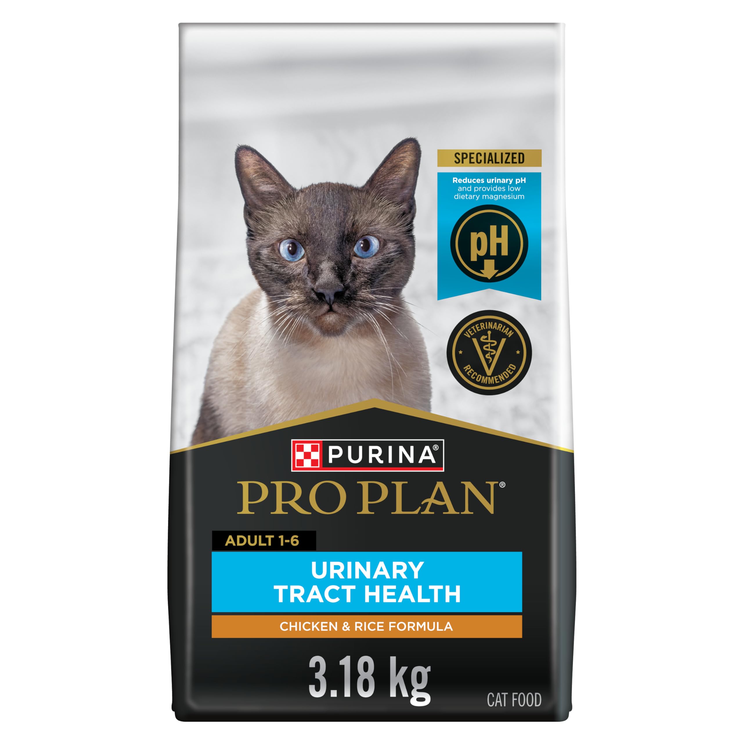 Pro Plan Dry Cat Food, Urinary Tract Health, Chicken & Rice 7.26Kg, Brown, 7.26 kg (Pack of 1)