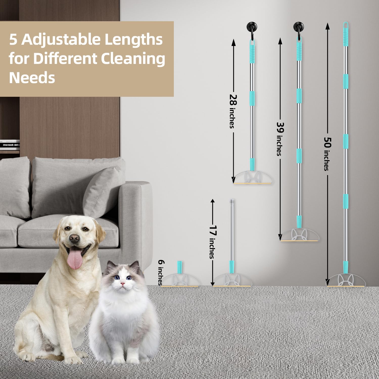 LINTPLUS Deep Cleaner Pro Pet Hair Remover - Special Cat & Dog Hair Remover for Multi Fabric, Edge, Carpet, Rake, Scraper - Easy to Use, Every Hair!