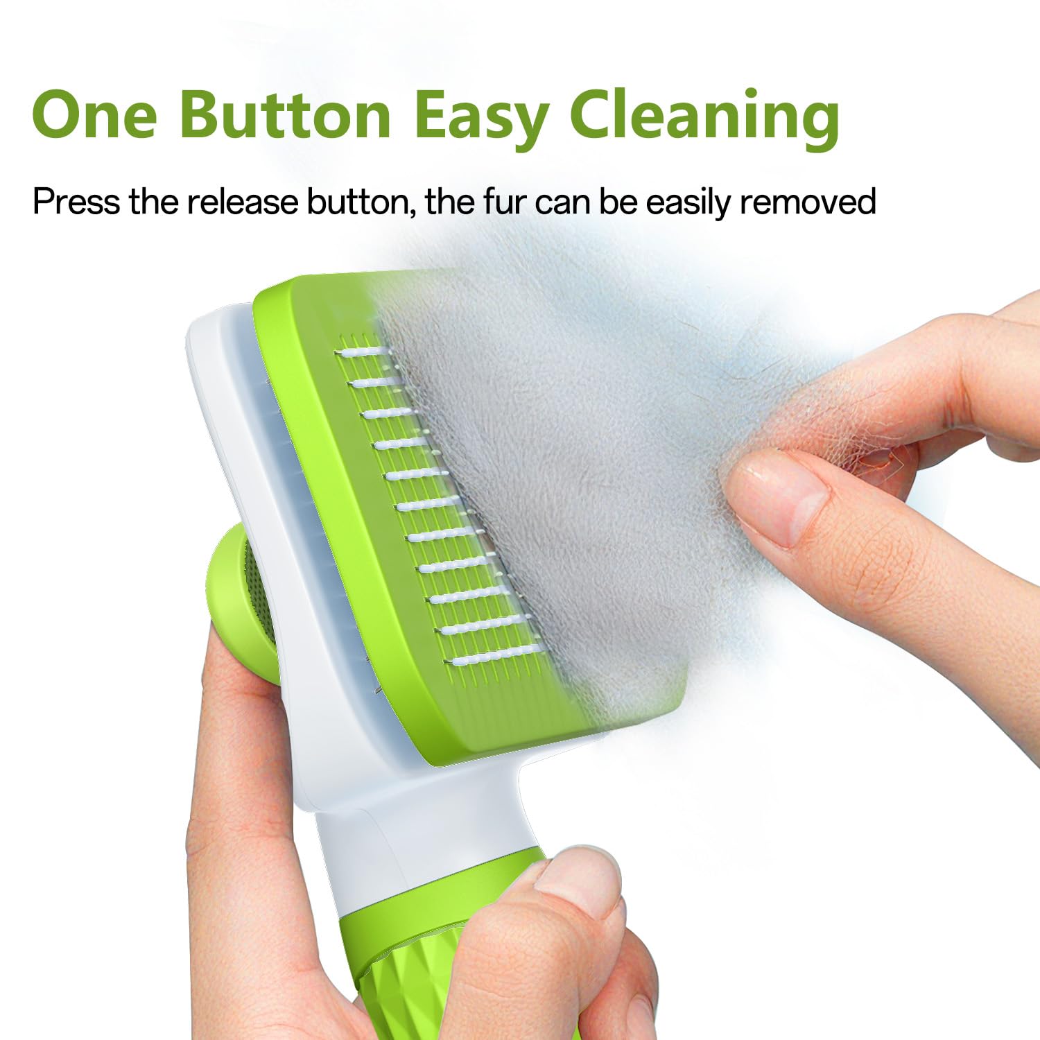 ACE2ACE Dog Brush, Cat Brush for Shedding Long and Short Haired, Self-Cleaning Dog Slicker Brush, Removes Loose Fur for Puppy, Cockapoo, Labrador, Golden Retriever, Pomeranian, Poodle, Rabbits, Blue
