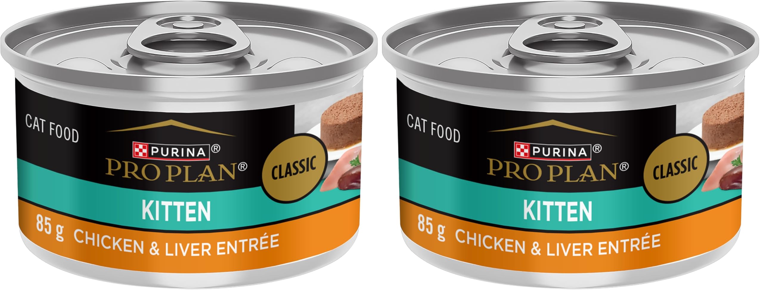 Purina Pro Plan Wet Cat Food, Focus, Kitten Chicken and Liver Entrée, 3-Ounce Can, Pack of 24