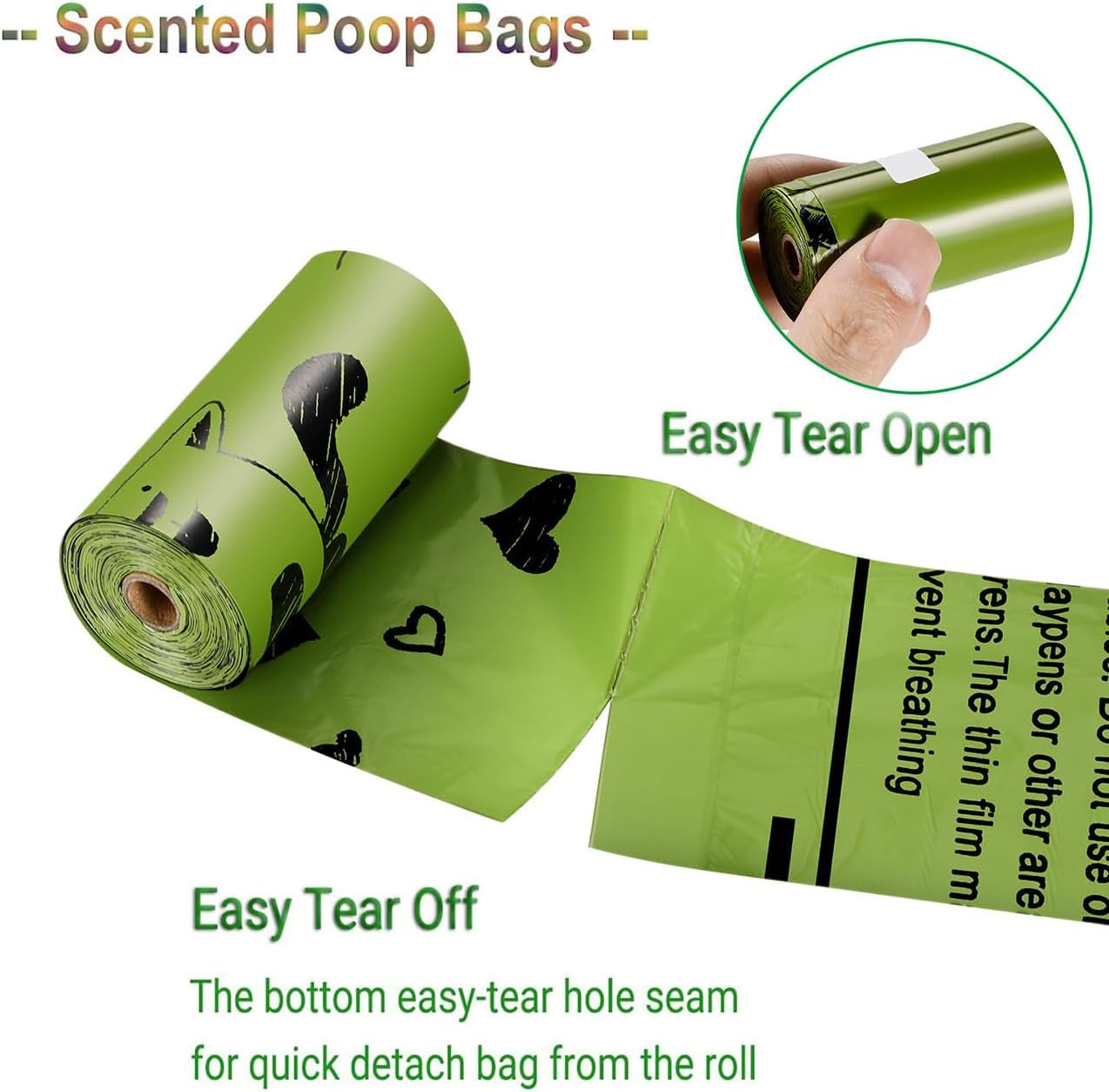 Dog Poop Bag Biodegradable - 540 Count Dog Waste Bags with Dispenser, Extra Thick Strong Leak Proof Poop Bags for Dogs Doggy | Scented