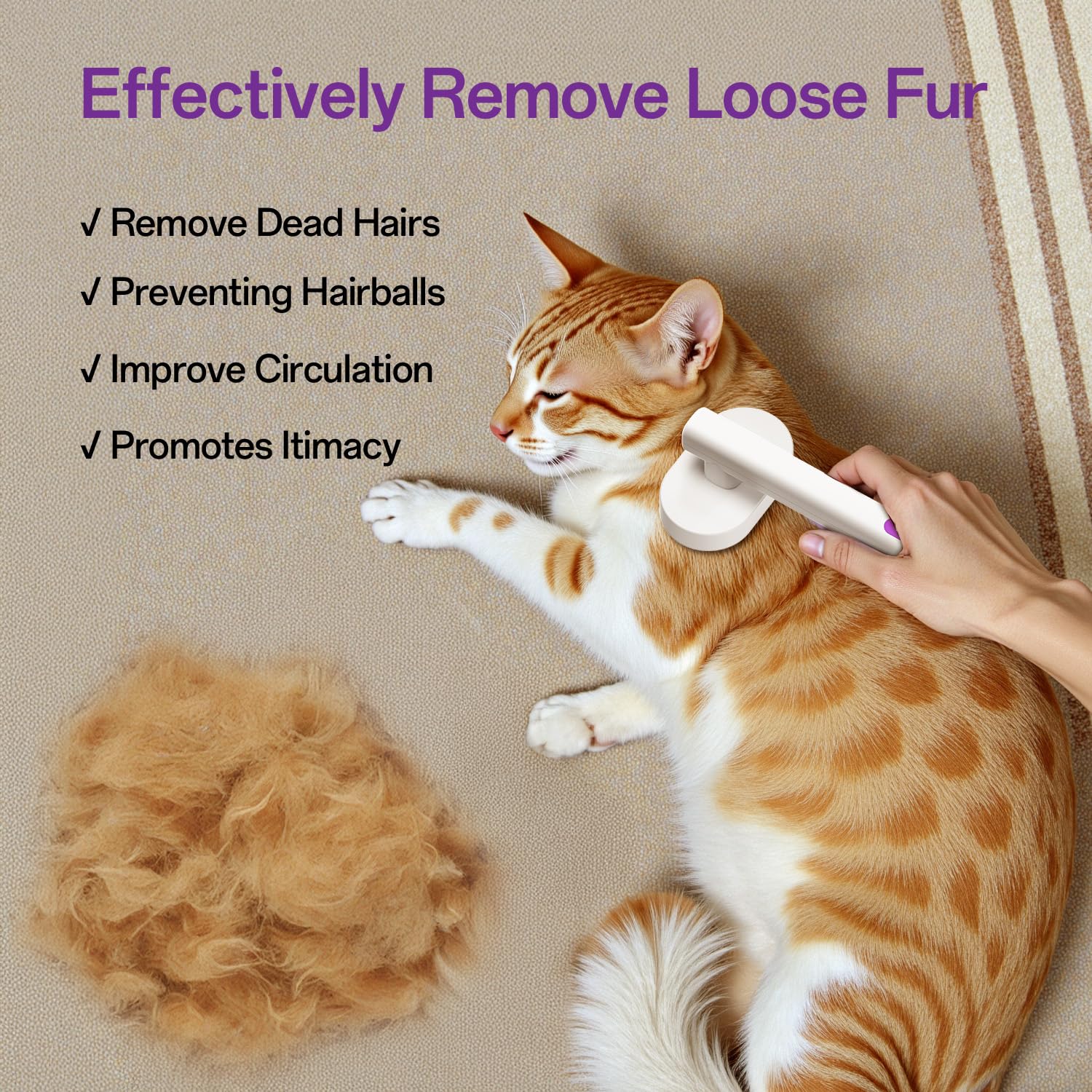 ACE2ACE Dog Brush, Cat Brush for Shedding Long and Short Haired, Self-Cleaning Dog Slicker Brush, Removes Loose Fur for Puppy, Cockapoo, Labrador, Golden Retriever, Pomeranian, Poodle, Rabbits, Blue