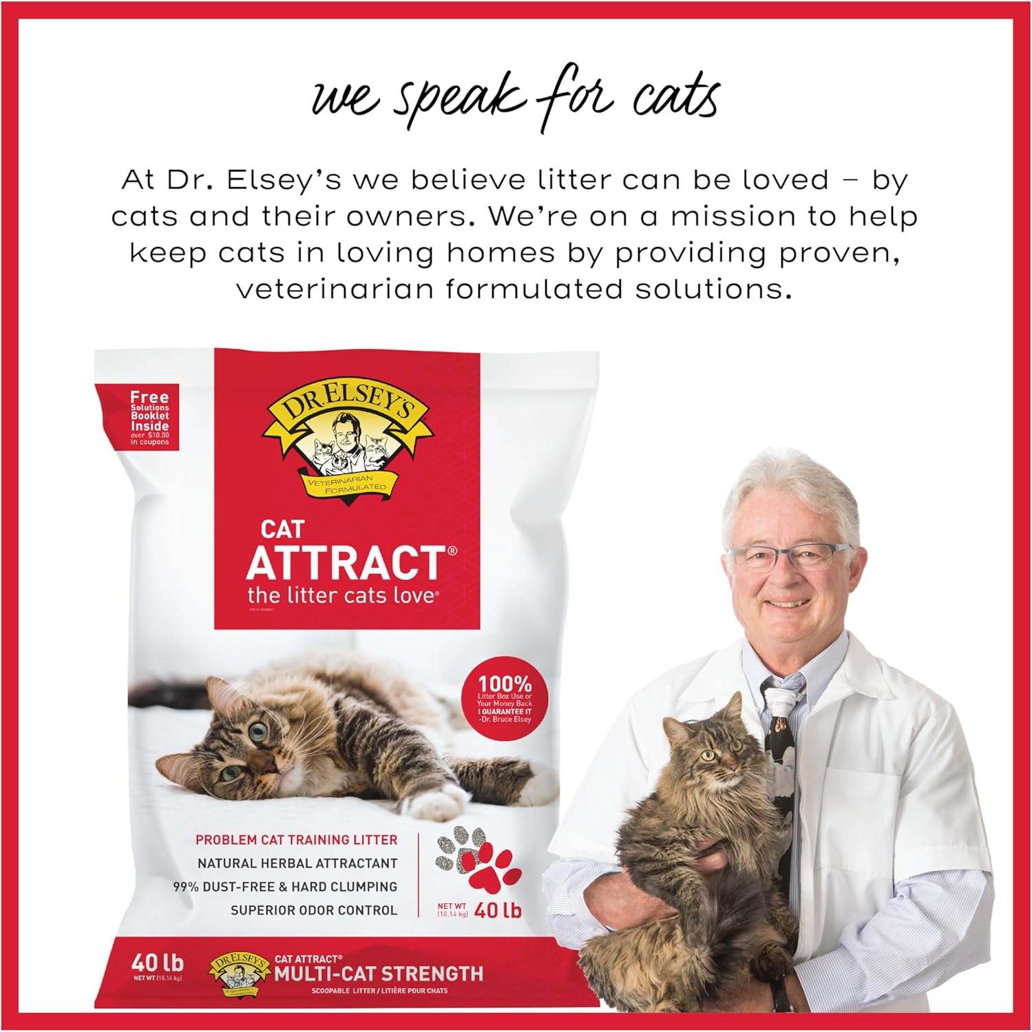 Precious Cat Cat Attract Problem Cat Training Litter, 40 Pound Bag