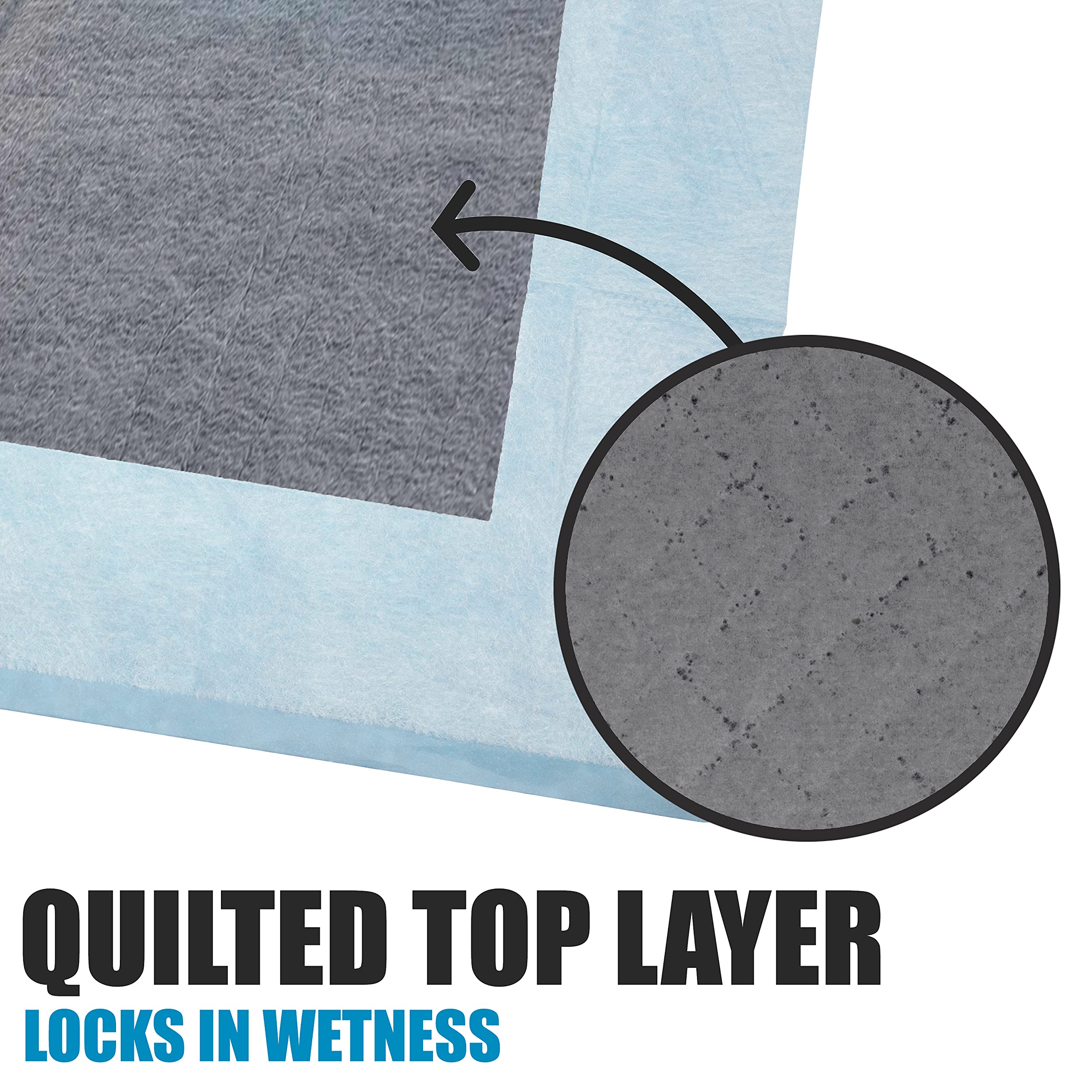 BV Charcoal Puppy Pads Leak-Proof 22"x 22" [100CT] | Pee Pads for Dogs Quick Absorb - Dog Pads 100 Pack- Potty Pads for Dogs- Puppy Pee Pads, Pet Training Pads Dog PIPI Pad Pour Chien