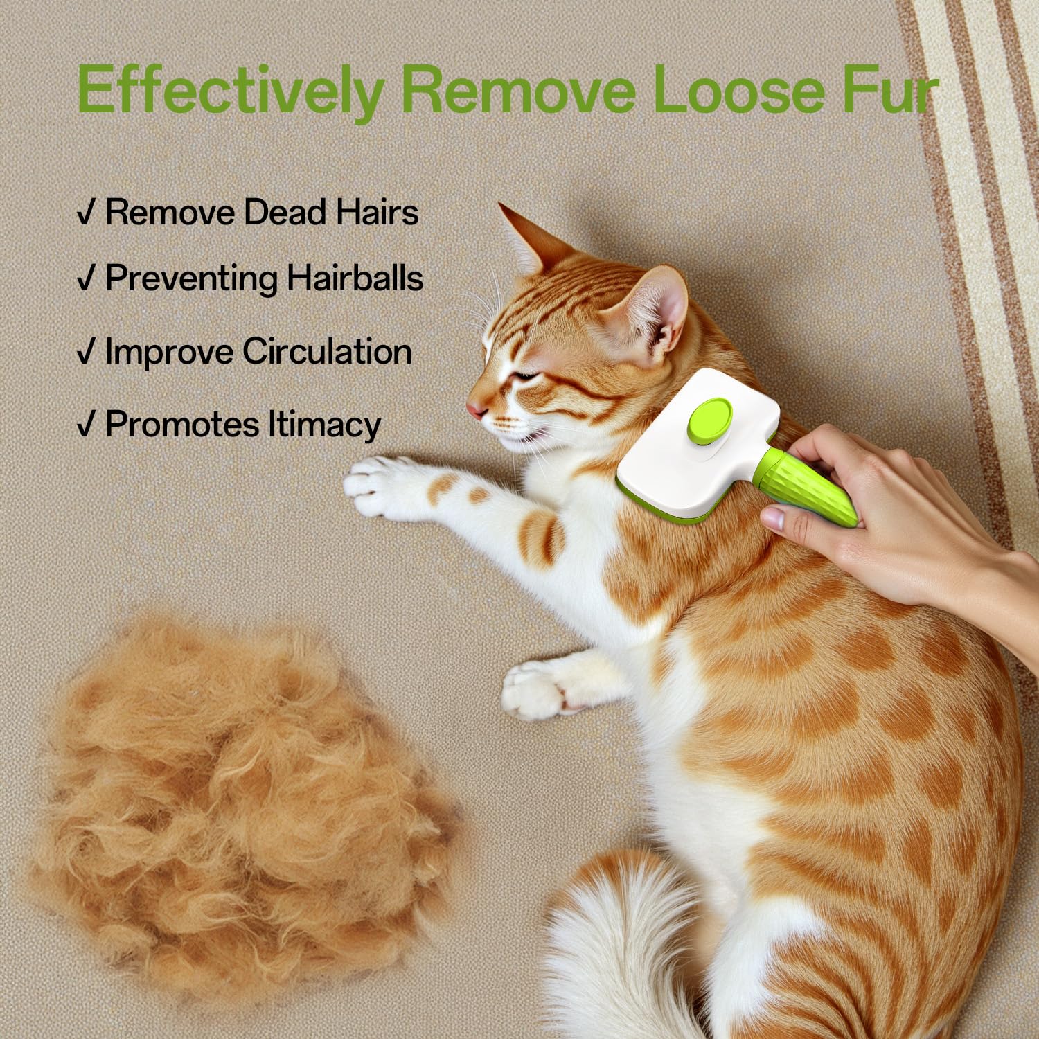 ACE2ACE Dog Brush, Cat Brush for Shedding Long and Short Haired, Self-Cleaning Dog Slicker Brush, Removes Loose Fur for Puppy, Cockapoo, Labrador, Golden Retriever, Pomeranian, Poodle, Rabbits, Blue
