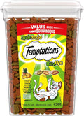 TEMPTATIONS Mix-Ups Cat Treats, Catnip (Chicken, Catnip & Cheddar Flavour), 454g Tub