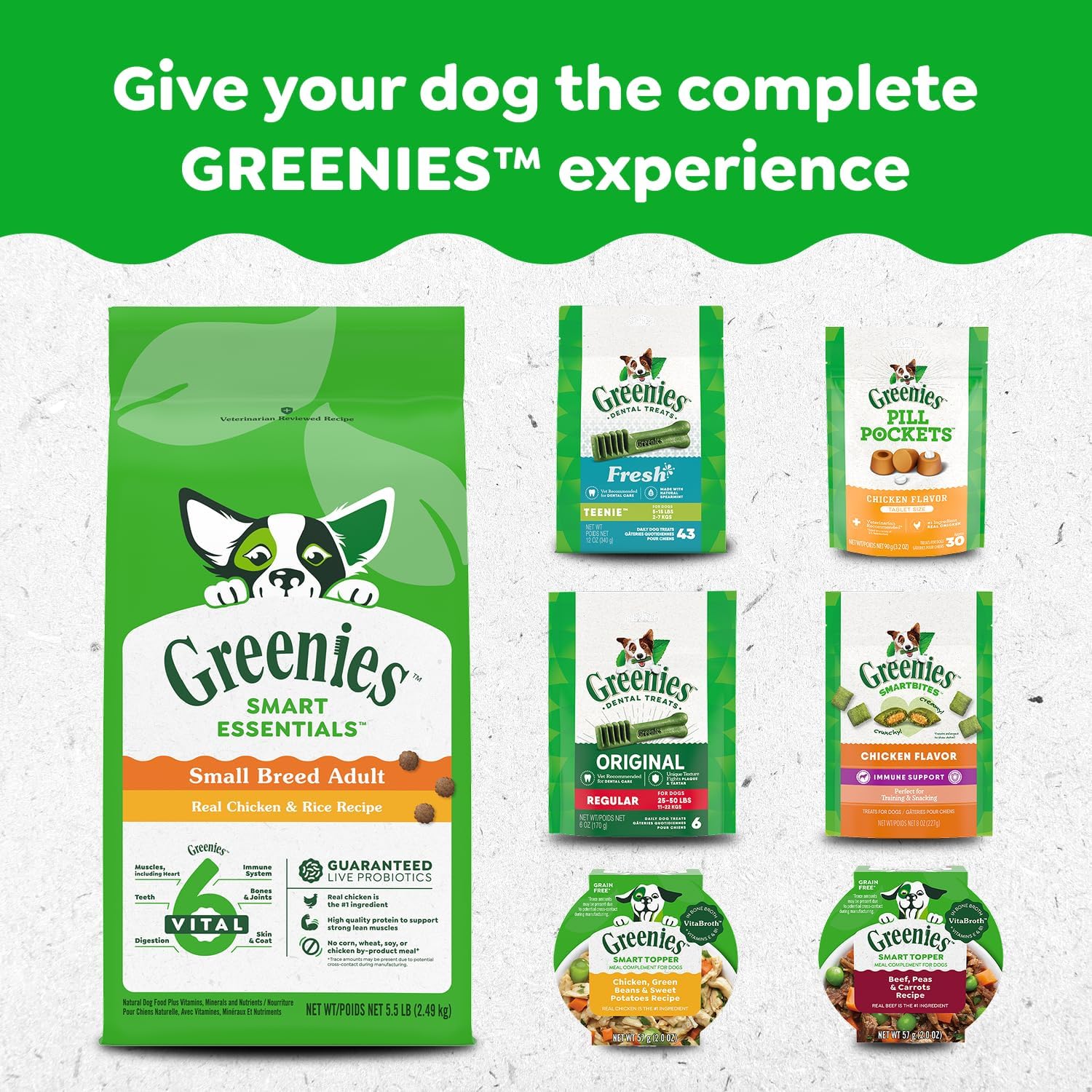 GREENIES Dog Treats Original Teenie Natural Dental Care, (130 Treats) 36oz. Pack