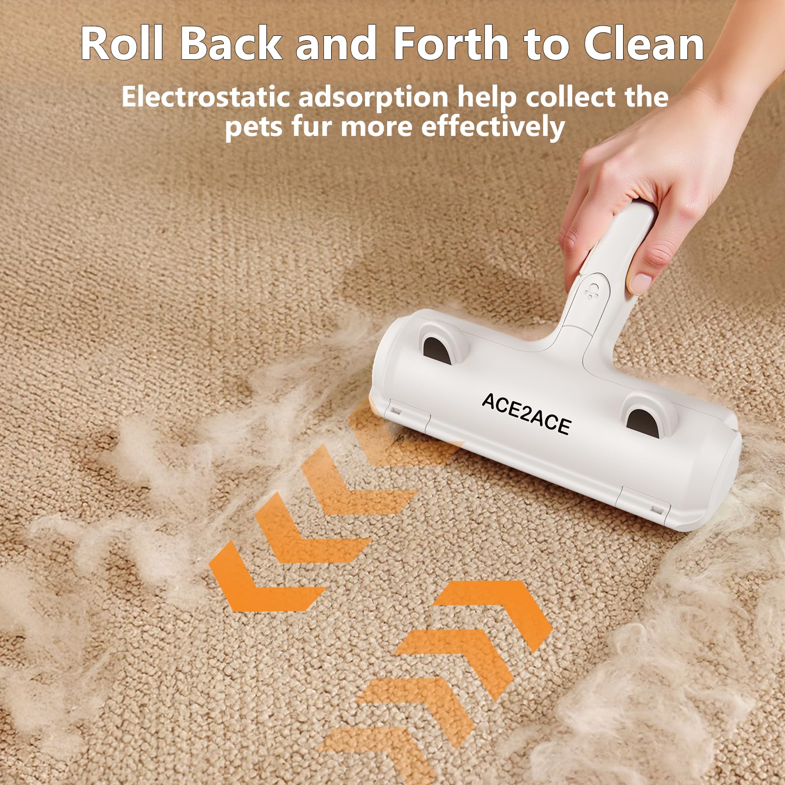 Pet Hair Remover Roller, ACE2ACE Reusable Animal Hair Removal Brush for Dogs and Cats, Self Clean Pet Fur from Carpet, Furniture, Rugs, Laundry, Clothes and Bedding, Sofa