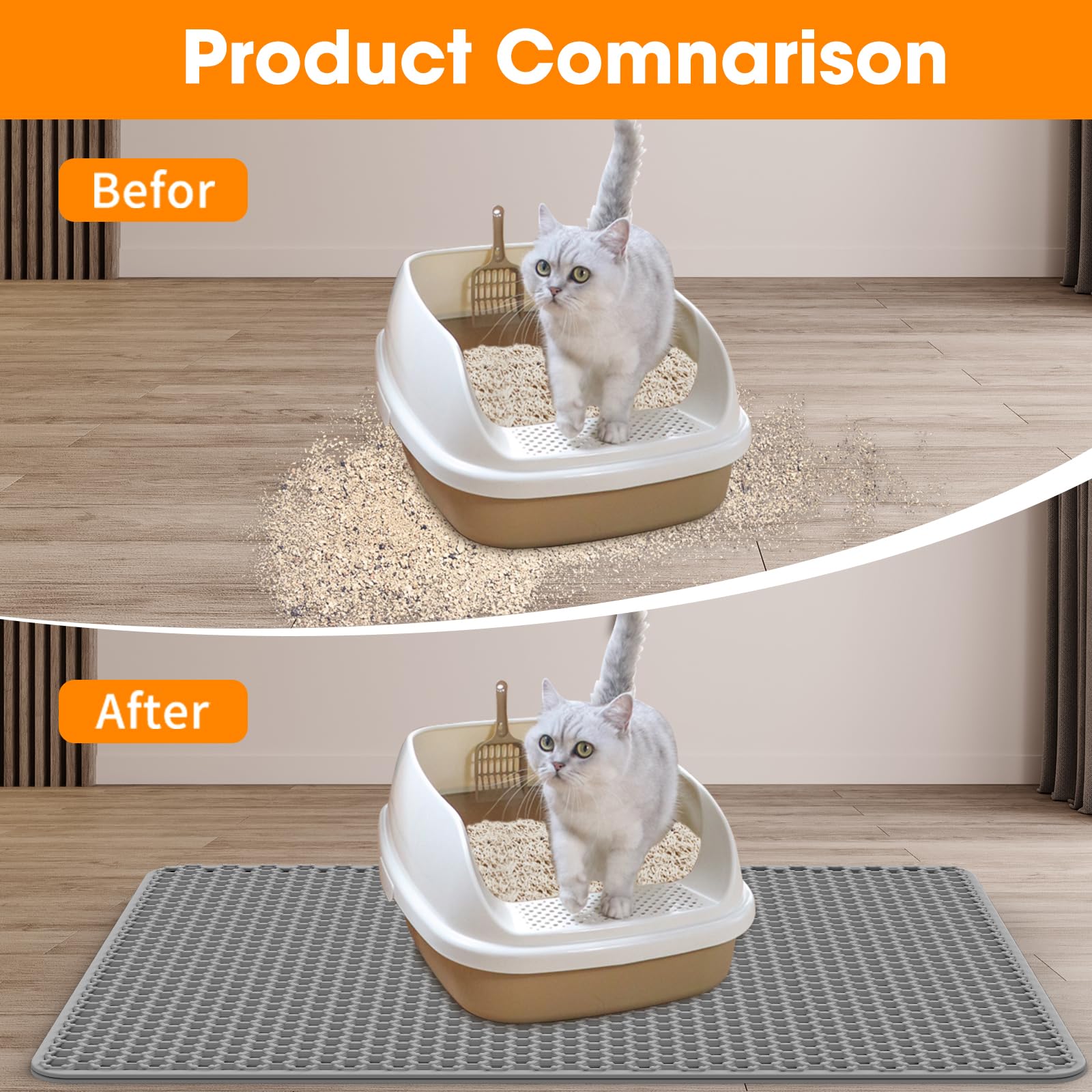Automatic Cat Litter Box, Self Cleaning Litter Box for Multiple Cats, 90L Automatic Litter Box with APP Control, Multiple Safety Sensor, Smart Health Monitor,1 Trash Bags