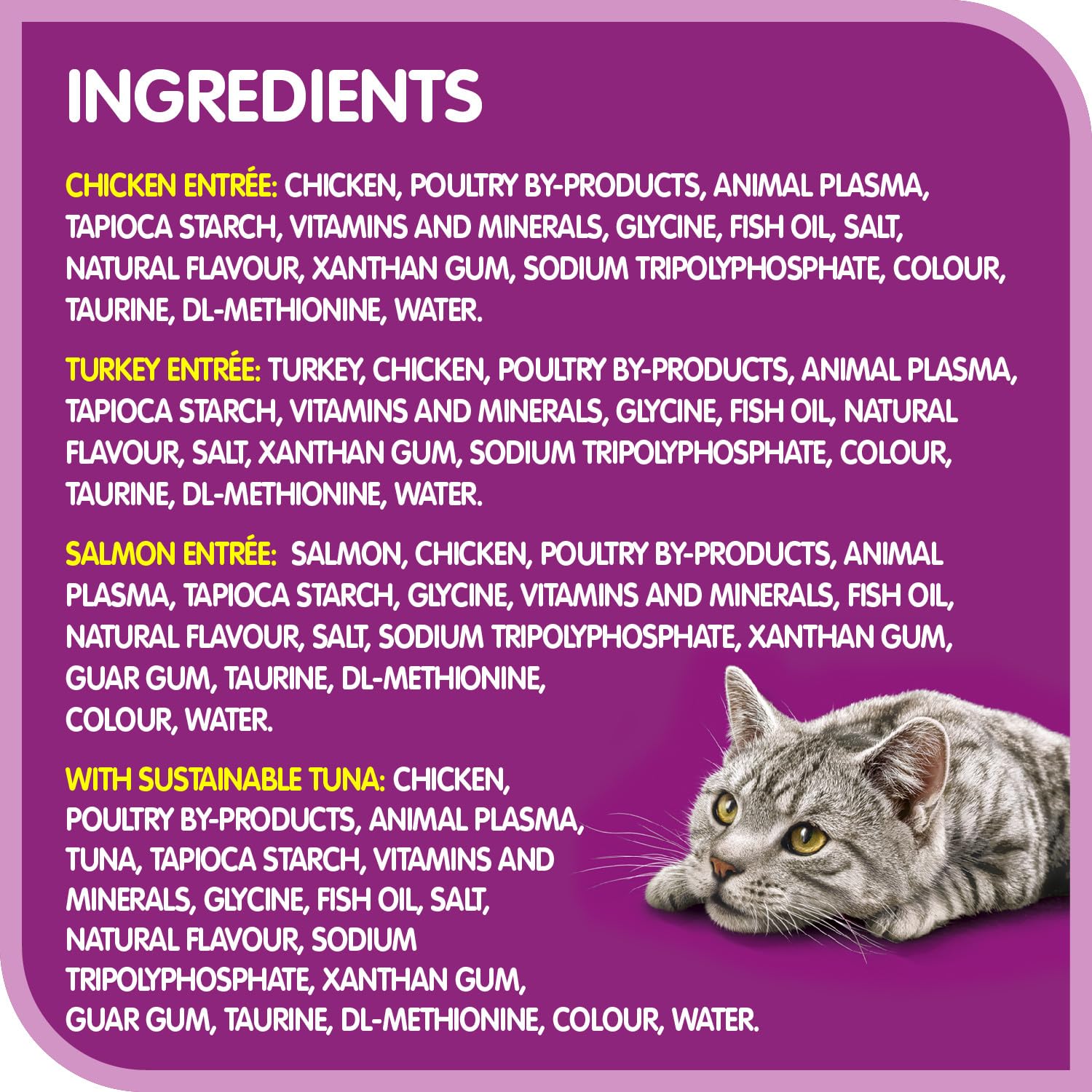 WHISKAS PERFECT PORTIONS Cuts in Gravy, Wet Cat Food, Chicken, Turkey, Salmon, Tuna Entrées, 24x75g Trays, 2 Single-serve Meals, For Adult Cats & Kittens, Made With Real Poultry & Seafood
